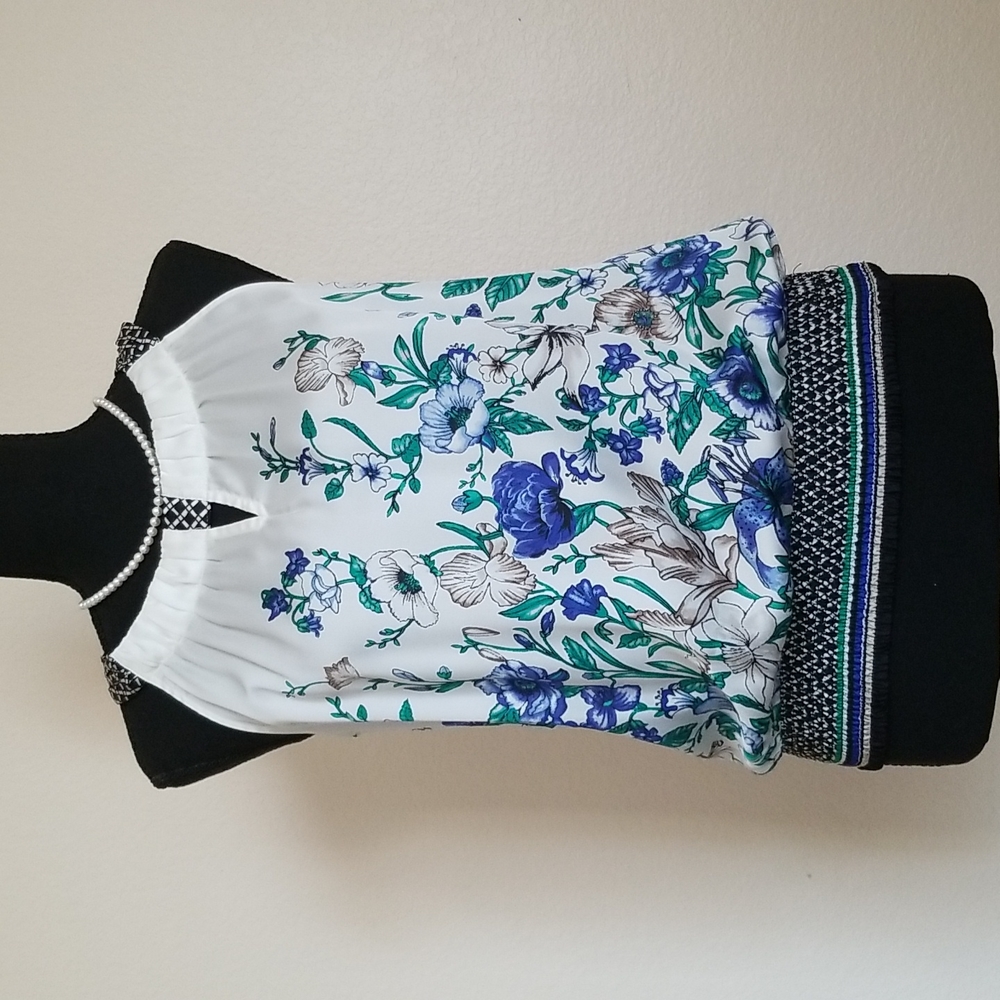 White House Black Market sleeveless silk blouse